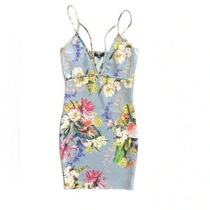 Missguided Mini Dress Floral Size 4 EUC